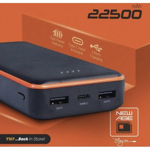 New Age 22500 Power Bank With Type-C Port Input & Output + Free USB Item | Buy New Age 22500 Power Bank With Type-C Port Input & Output + Free USB | SPOP Enterprise Global